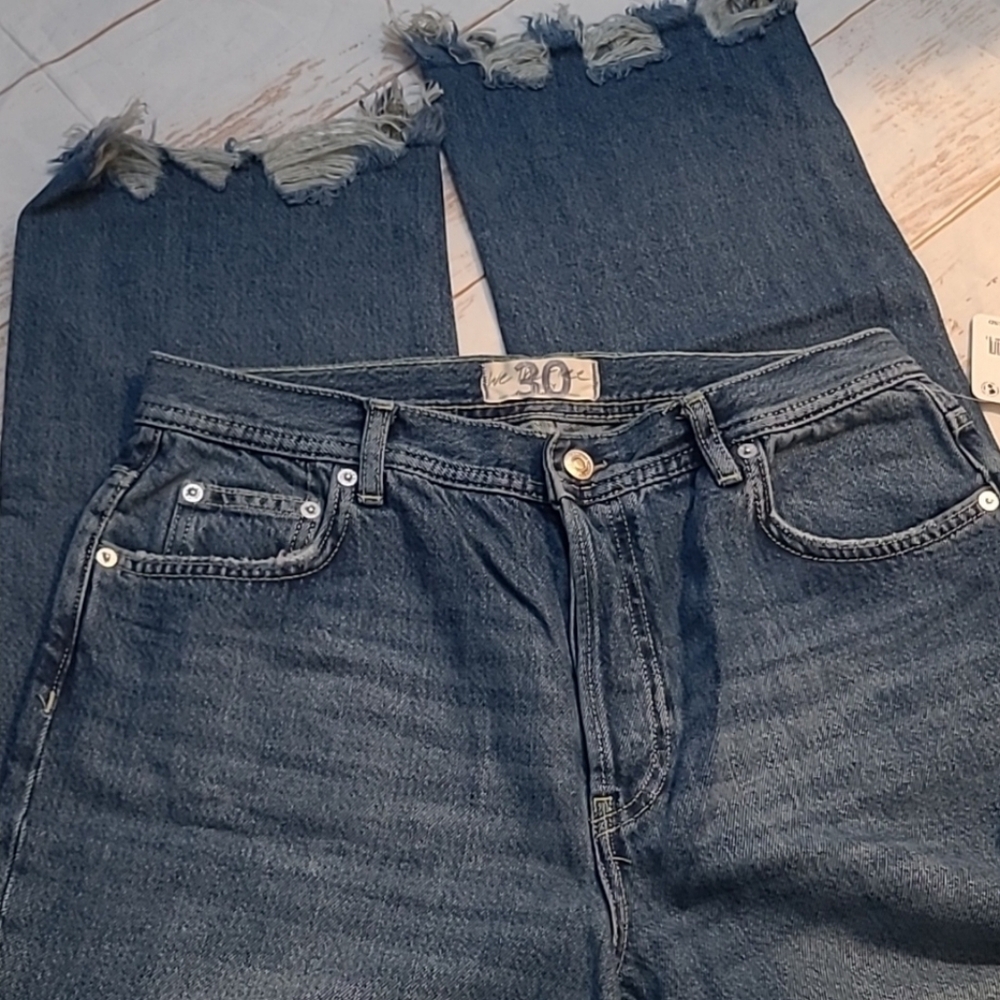 We the Free 30 .. Maggie Mid Rise Straight .. Sequoia Blue .. 30‎ .. NEW